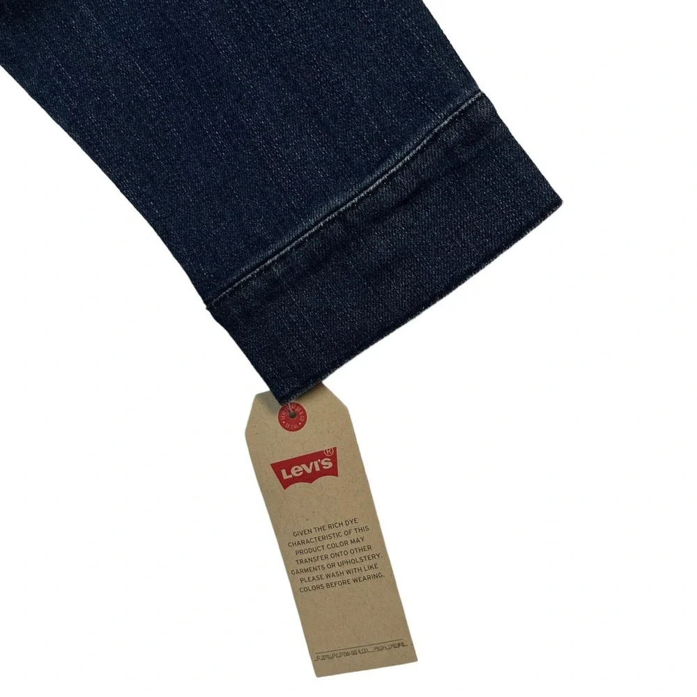 Levis Youth Boys Denim Trucker Jacket S (8-10 Years) Dark Blue Stretch‎ Fabric